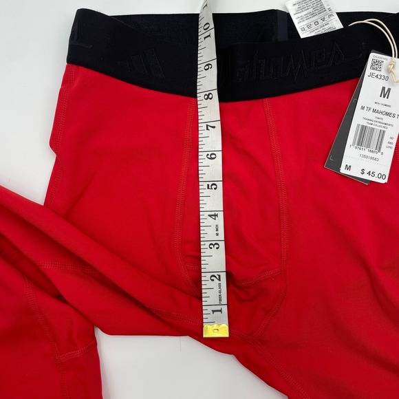 Adidas Mens Mahomes Techfit Training Tights Red Compression Leggings JE4330 M - Picture 13 of 14